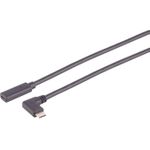 S/CONN maximum connectivity USB C-C Kabel--USB-C Verlängerungskabel, 3.2 Gen 2x1, 90°, 2m (13-54035)