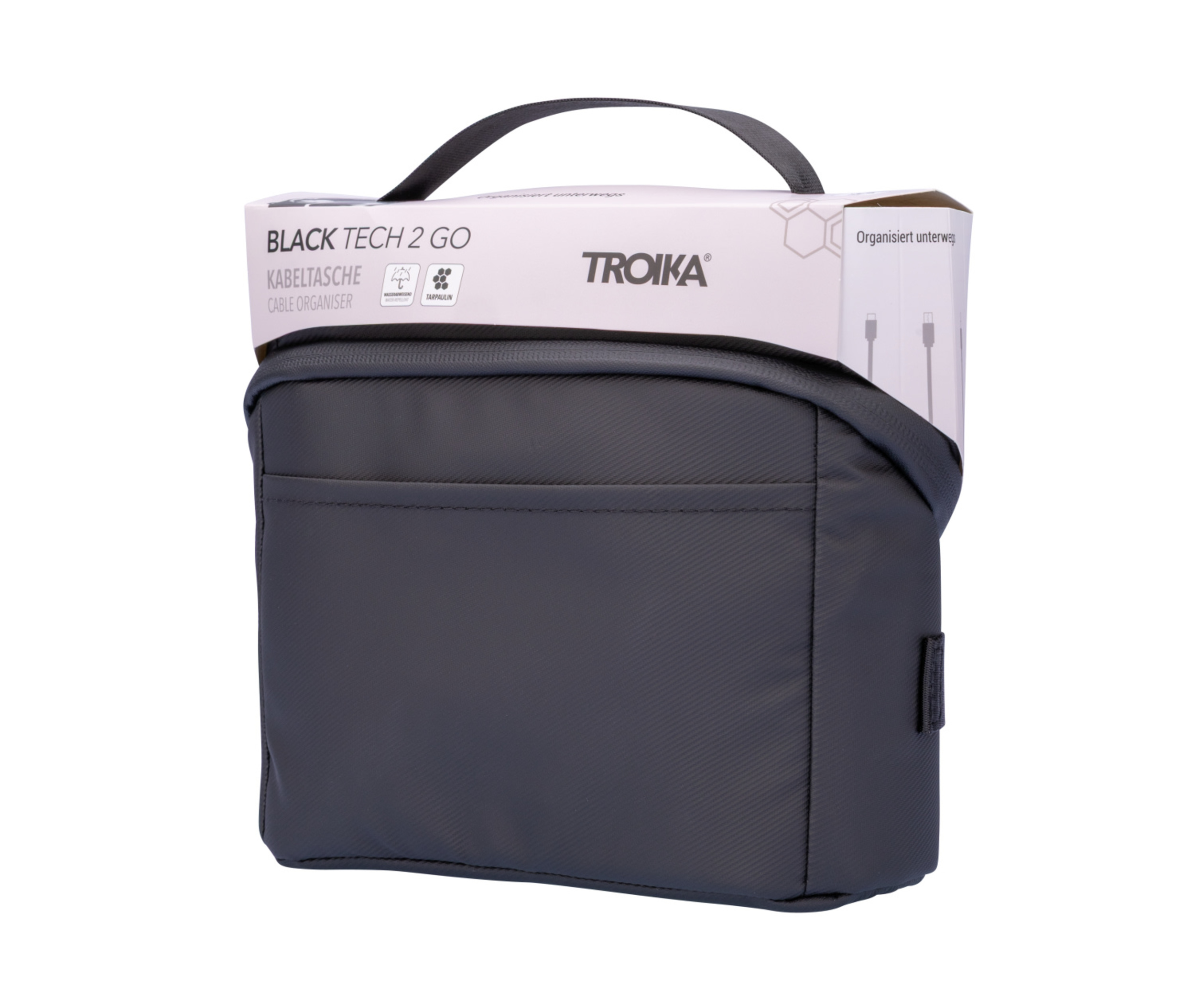 TROIKA BLACK TECH 2 GO BBL72 Kabeltasche 70 x 190 x 200 mm Schwarz