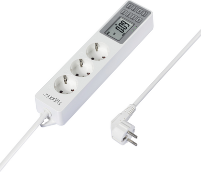 Sygonix SY-4675078 Steckdosenleiste mit Schaltuhr 3fach Weiß Schutzkontakt 1 St. (SY-4675078)