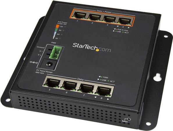 StarTech.com 8-Port (4 PoE+) Gigabit Ethernet Switch (IES81GPOEW)