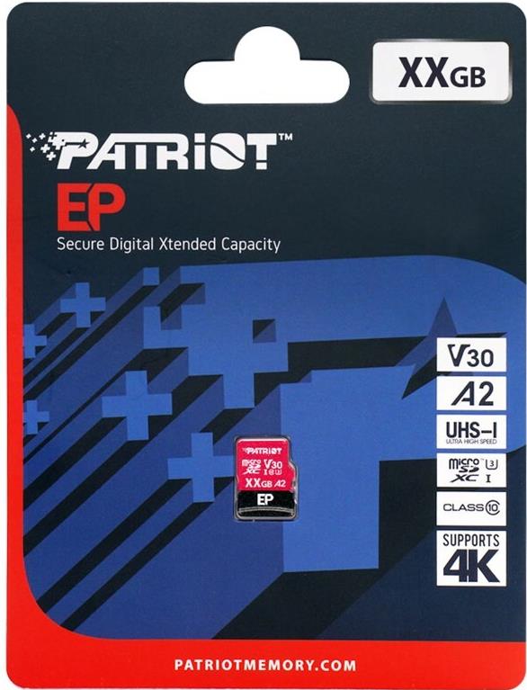 Patriot Memory EP A2 Speicherkarte 512 GB MicroSDXC V30 U3 Klasse 10 (PEF512GEP32MCX) (PEF512GEP32MCX)