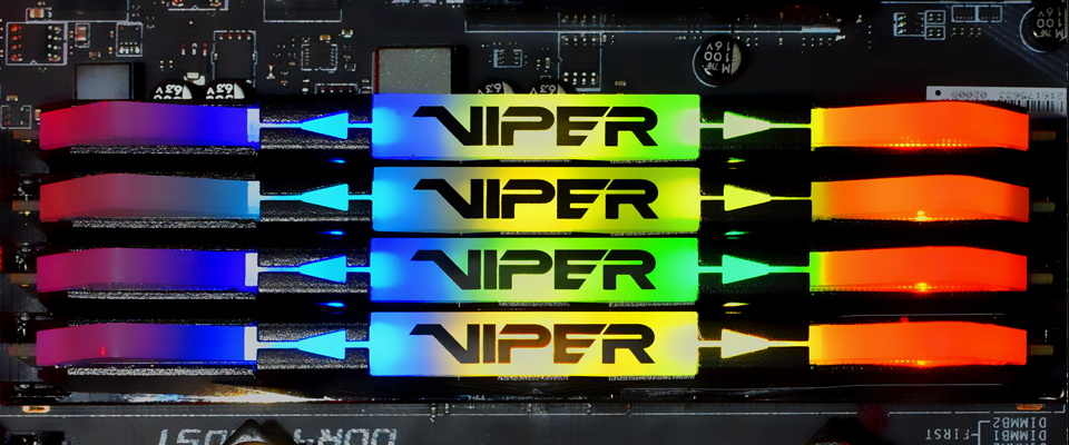 Patriot Viper Steel RGB DDR4 16 GB (2x8 GB) 3200 MT/s CL16 DIMM Schwarz