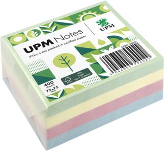 UPM Notes Haftnotiz 5820-98PG Pastell 75x75mm 400Bl. farbig (5820-98PG)