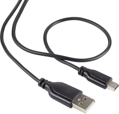 Renkforce USB 2.0 Anschlusskabel [1x USB 2.0 Stecker A - 1x USB 2.0 Stecker Mini-B] 1.00 m Schwarz SuperSoft-Ummantelung Renkforce