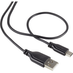 Renkforce USB 2.0 Anschlusskabel [1x USB 2.0 Stecker A - 1x USB 2.0 Stecker Mini-B] 1.00 m Schwarz SuperSoft-Ummantelung Renkforce
