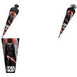 ROTH Motiv-Schultüte "Star Wars", rund, 700 mm Lizenz-Schultüte, Filzverschluss und Folie, mit stabiler - 1 Stück (677503)