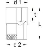 GEDORE Steckschlüsseleinsatz 1/2" 6-kant 16 mm (6130960)