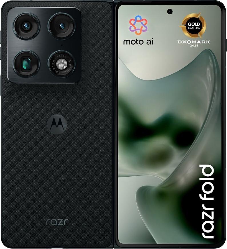 Motorola Razr Fold 5G Dual-SIM Smartphone 16 GB RAM 512 GB 8.09" Android 16 Schwarz, PANTONE Blackened Blue