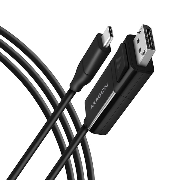 Axagon RVC-DPC Videokabel-Adapter USB Typ-C auf DisplayPort 1,8 m 4K/60Hz Schwarz