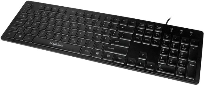 Logilink Beleuchtete Tastatur LogiLink, USB 1.1,LED Regenbogenbeleuch (ID0138)