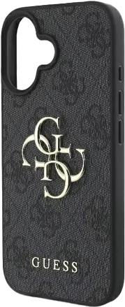 GUESS Hard Cover 4G Big Metal Logo Grey, für Apple iPhone 16, GUHCP16S4GMGGR (GUHCP16S4GMGGR)