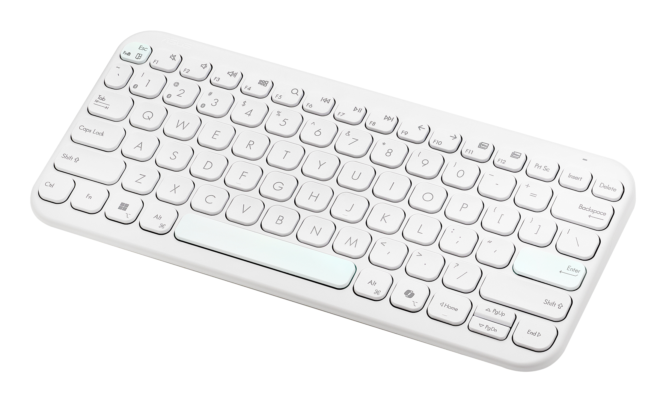 ASUS Marshmallow KW100 Tastatur 84 Tasten Bluetooth QWERTZ Weiß