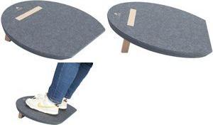 ALBA Fußstütze "MHFEETPET", aus 100% recyceltem PET, grau Neigung von 15 Grad, rutschfeste Oberfläche, zu 100% - 1 Stück (MHFEETPET G)