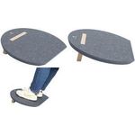 ALBA Fußstütze "MHFEETPET", aus 100% recyceltem PET, grau Neigung von 15 Grad, rutschfeste Oberfläche, zu 100% - 1 Stück (MHFEETPET G)