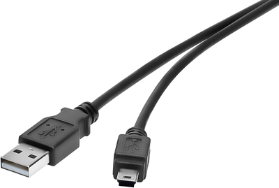 Renkforce USB 2.0 Kabel [1x USB 2.0 Stecker A - 1x USB 2.0 Stecker Mini-B] 0.15 m Schwarz UL-zertifiziert, vergoldete Steckkontakt (RF-4455804)