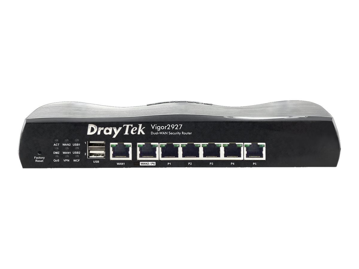 DrayTek Vigor 2927 Dual-WAN VPN-Router Gigabit Ethernet Schwarz