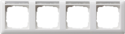 GIRA Rahmen 4-fach m.Schriftfeld 109403 Standard 55 reinweiss glänzend 109403 (109403)