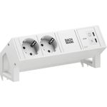 BACHMANN DESK2 PURE WHITE 2xCEE7/3, 1xUSB C/C 45W L=0,2m RAL9010 (BM0022039)