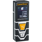 Laserliner LaserRange-Master T4 Pro. Typ: Laser-Distanzmessgerät, Maximaler Messabstand: 40 m, Einheiten Abstandsmessung: m. Akku-/Batterietyp: AAA, Automatische Abschaltung nach: 8 min. Produktfarbe: Schwarz, Orange, Weiß, Display-Typ: Digital, Bildschirmtechnologie: LCD. Breite: 100 mm, Tiefe: 35 mm, Höhe: 23 mm (080.850A)