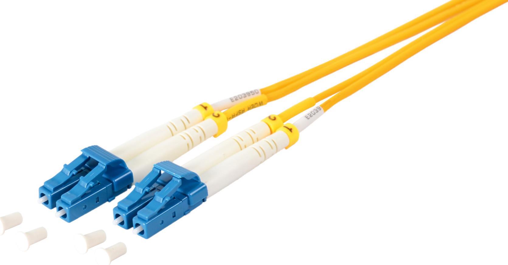 S/CONN maximum connectivity LWL-Duplex Patchkabel LC/LC 9/125µ, OS1/OS2, gelb 15,0m (77806)