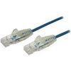STARTECH.COM 2,5m Cat6-Kabel - Schlankes Cat6-Patchkabel - Blau - Snagless-RJ45-Steckverbinder - LSZH - 28 AWG Kupferdraht (N6PAT250CMBLS)