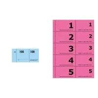 sigel Nummernblock 1-1000, 105 x 50 mm 1 Block mit 100 Abrissen von 1-100, 101-200, 201-300 usw. - 50 Stück (GN110)