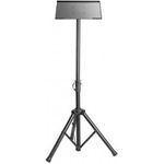 MANHATTAN Mobiler Ständer mit Stativbeinen für Monitore, Beamer und Notebooks Universelle Ablage für Geräte bis zu 15 kg, VESA-Platte zur Montage eines Monitors von 33,00cm (13") bis 81,30cm (32"), 90° neigbar, +/-180° schwenkbar, höhenverstellbar, schwarz (461788)