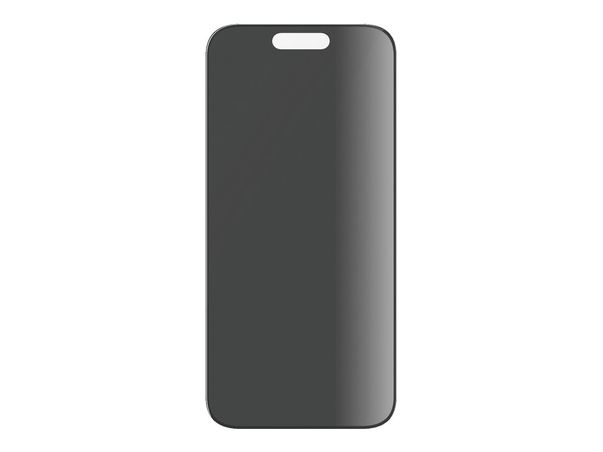 PanzerGlass Privacy Displayschutz iPhone 15 Pro 6,1" Ultra-Wide Fit mit EasyAligner Schwarz, Transparent