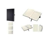 sigel Notizbuch "Conceptum", DIN A5 hoch, blanko, 97 Blatt mit Linienpapier, edle "Softwave"-Oberfläche in schwarz (CO120)