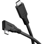 Goobay USB-C -Kabel 90° 1 m schwarz - 60 W 5 Gbit/s Power Delivery (79421)