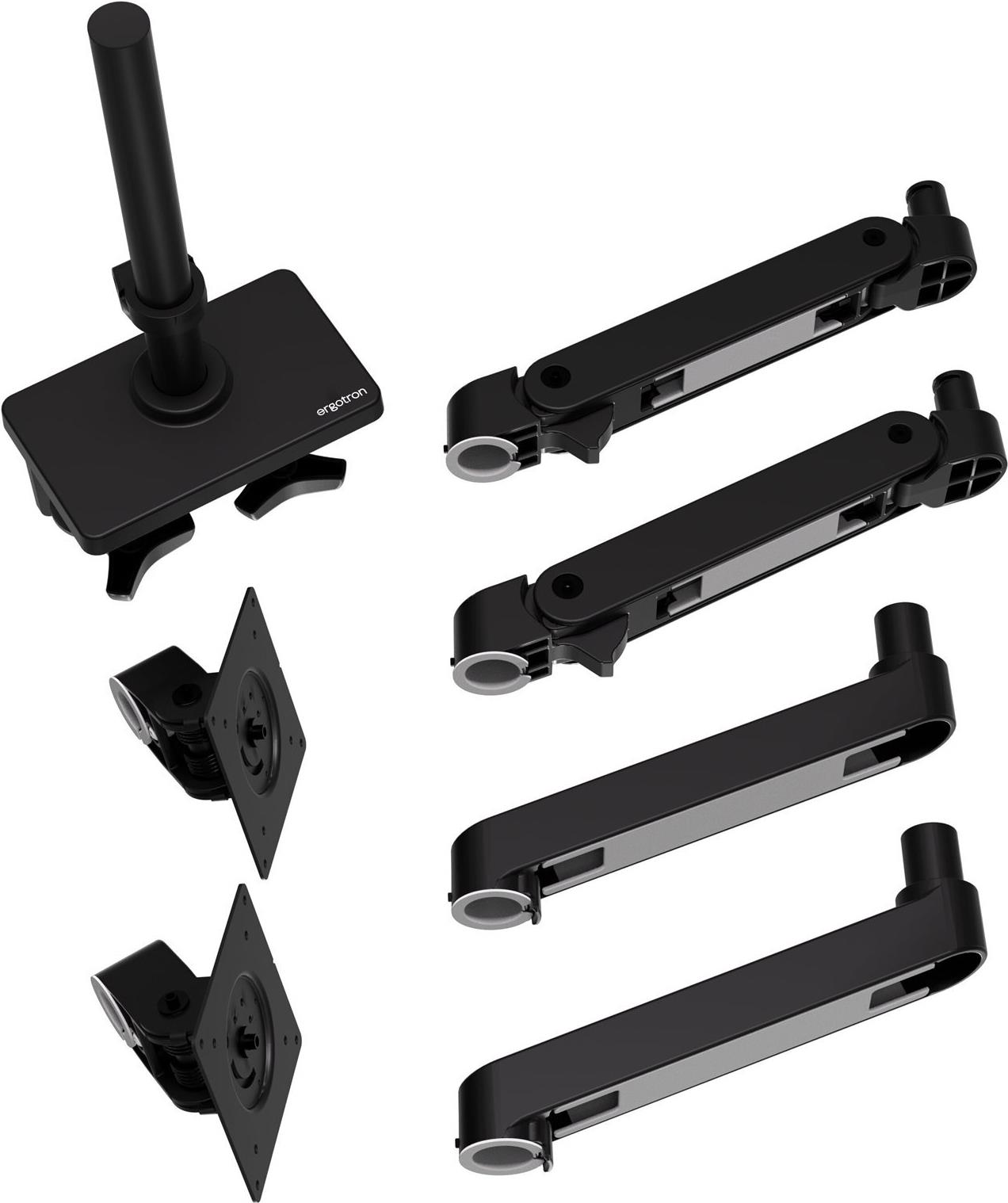 Ergotron LX Pro Doppel-Monitorarm für 2 Displays bis 27" Aluminium Schwarz
