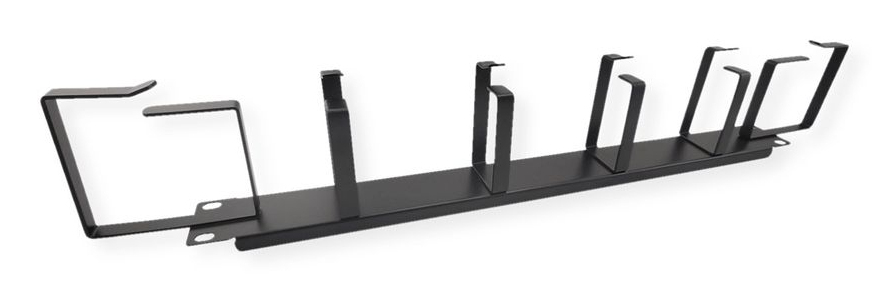 VALUE 19" Kabelmanagementtafel 6 Metallösen G-Typ 1 HE Schwarz