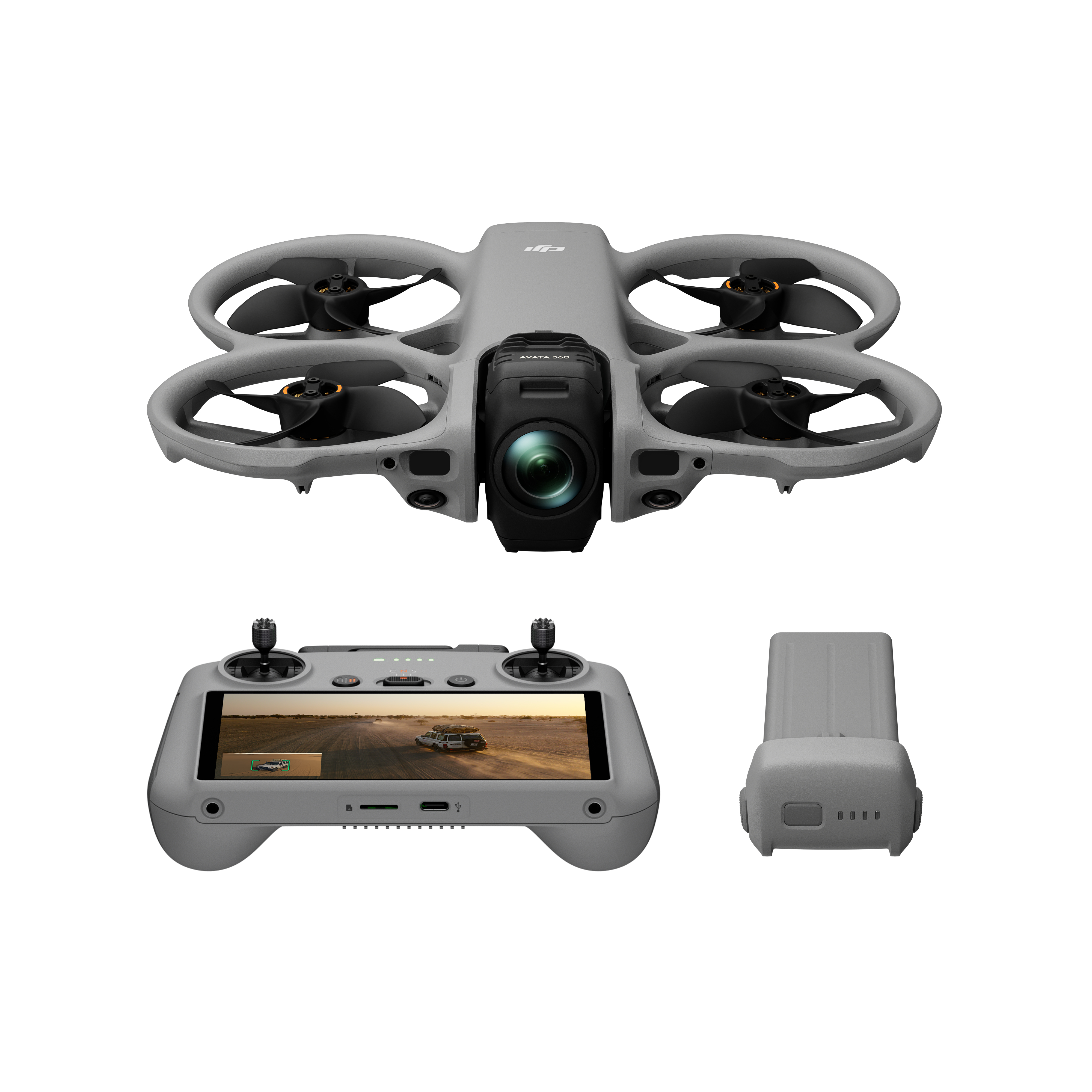 DJI Avata 360 FPV-Drohne 64 MP 13500 m Reichweite Grau