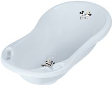 keeeper kids Babywanne "maria mickey", mit Stöpsel, blau mit "Mickey Maus" Aufdruck, aus PP, mit zwei Ablagefächern, - 1 Stück (1842368424700)