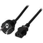 EFB-Elektronik Netzleitung Schutzkontakt 180° - C13 180°, schwarz, 0,5 m, 3 x 0,75 mm² Hersteller: EFB Elektronik (EK508SW.0,5)