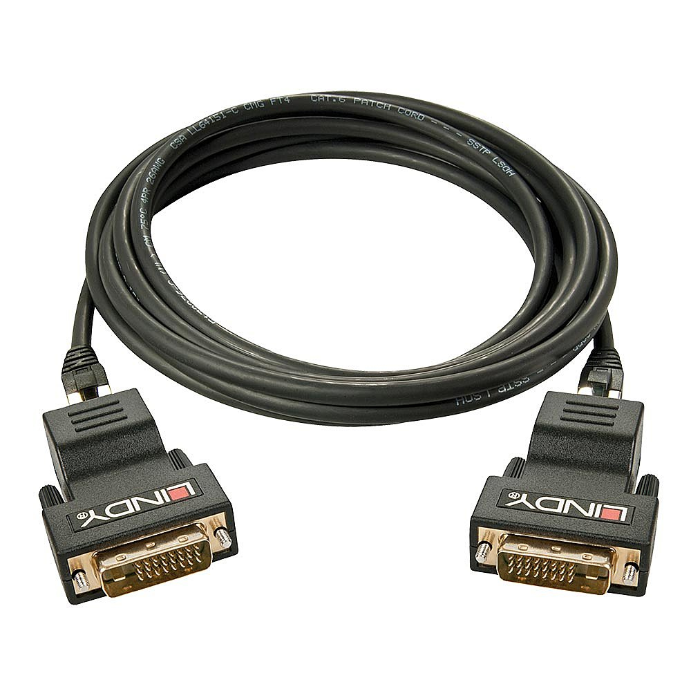 Lindy Extender CAT5e/6 DVI-D Single Link Video Extender bis 70 m Schwarz