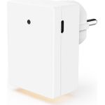 Hama LED-Nachtlicht f. Steckdose, 1x USB-A, 1x USB-C, Dämmerungssensor, Warmweiß (00223506)