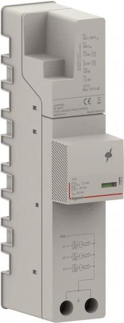 Legrand UEberspannungs-Kombiableiter fürSammelsch. ZPS T1+T2 7.5KA (412454)