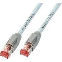 Hersteller: EFB Elektronik RJ45 Patchkabel S/FTP, Cat.6A, TM21, Leoni-Kerpen F6-90 S/F, 30,0m, grau Das in Europa gefertigte Cat.6A RJ45 Patchkabel gewährleistet sehr gute Eigenschaften für 10 Gigabit Ethernet Anwendungen. Zusammengesetzt ist das Patchkabel aus demCat.7 Rohkabel F6-90 S/F von Leoni-Kerpen und TM21 Steckern von Hirose.Querschnitt 4 x 2 x AWG27/7Montierte Knickschutztülle (K8210GR.30)