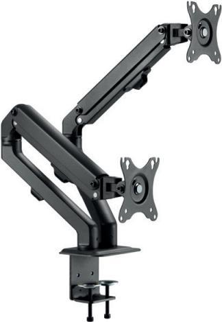 HAGOR Easy Flex Dual - Aufstellung - für 2 LCD-Displays (full-motion dual arm) - Schwarz - Bildschirmgröße: 43-68 cm (17-27) - Tischmontage