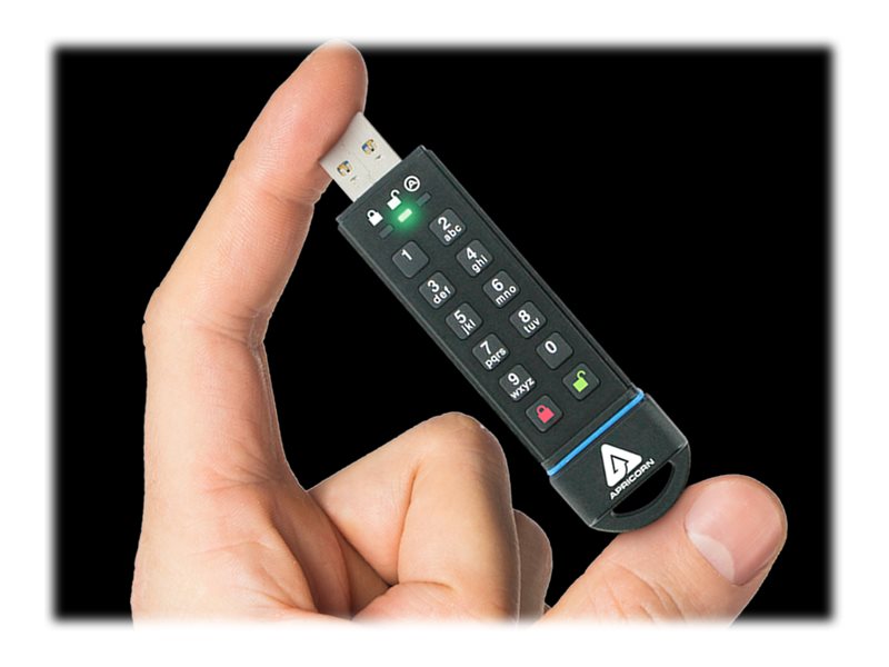 Apricorn Aegis Secure Key 3NX 8 GB USB-Flash-Laufwerk Schwarz