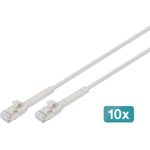 DIGITUS CAT 6A F-FTP BENDABLE 1M GR10X COOPER TPELSZH AWG 32/7 GREY 10X (DK-1632-A-010B-10)
