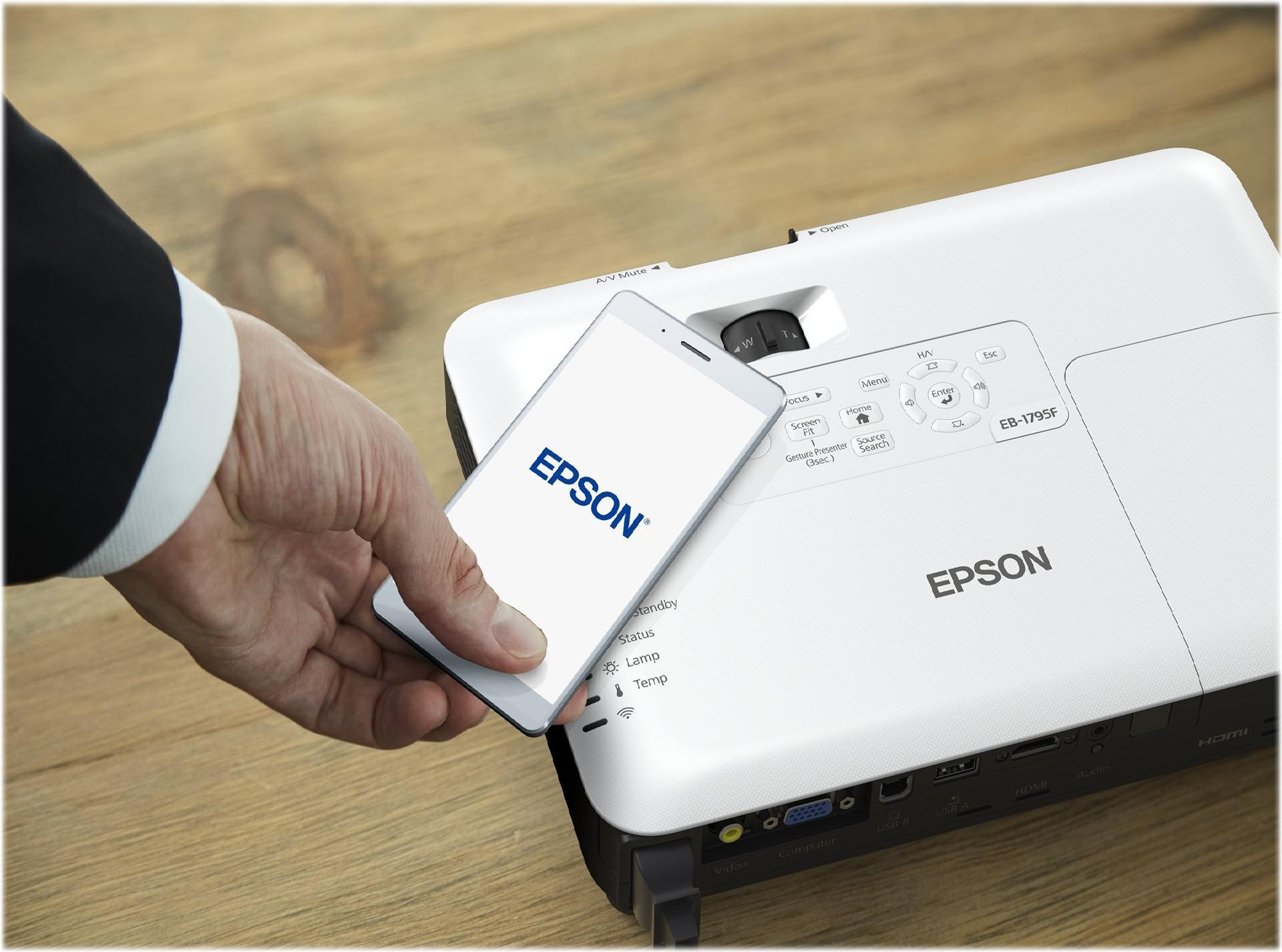 Epson EB-1795F 3LCD Full HD Beamer 1920x1080 3200 Lumen Schwarz/Weiß