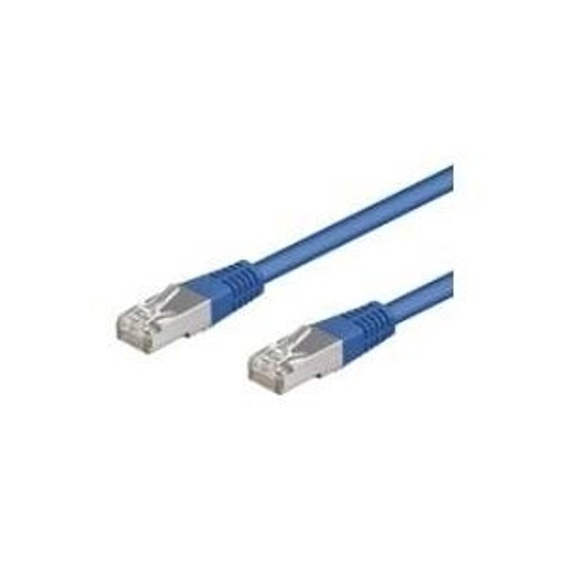 Wentronic Goobay CAT 5e Patchkabel, SF/UTP, Blau, 0.5 m 68053