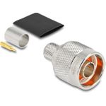 Delock N Stecker zum Crimpen LMR 400mit passendem Schrumpfschlauch (91768)
