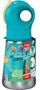 Maped PICNIK Isolier-Trinkflasche Jungle Fever 350 ml Edelstahl türkis mit Trinkhalm