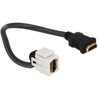 DeLOCK Keystone Module HDMI female > HDMI female 110° with cable (86326)