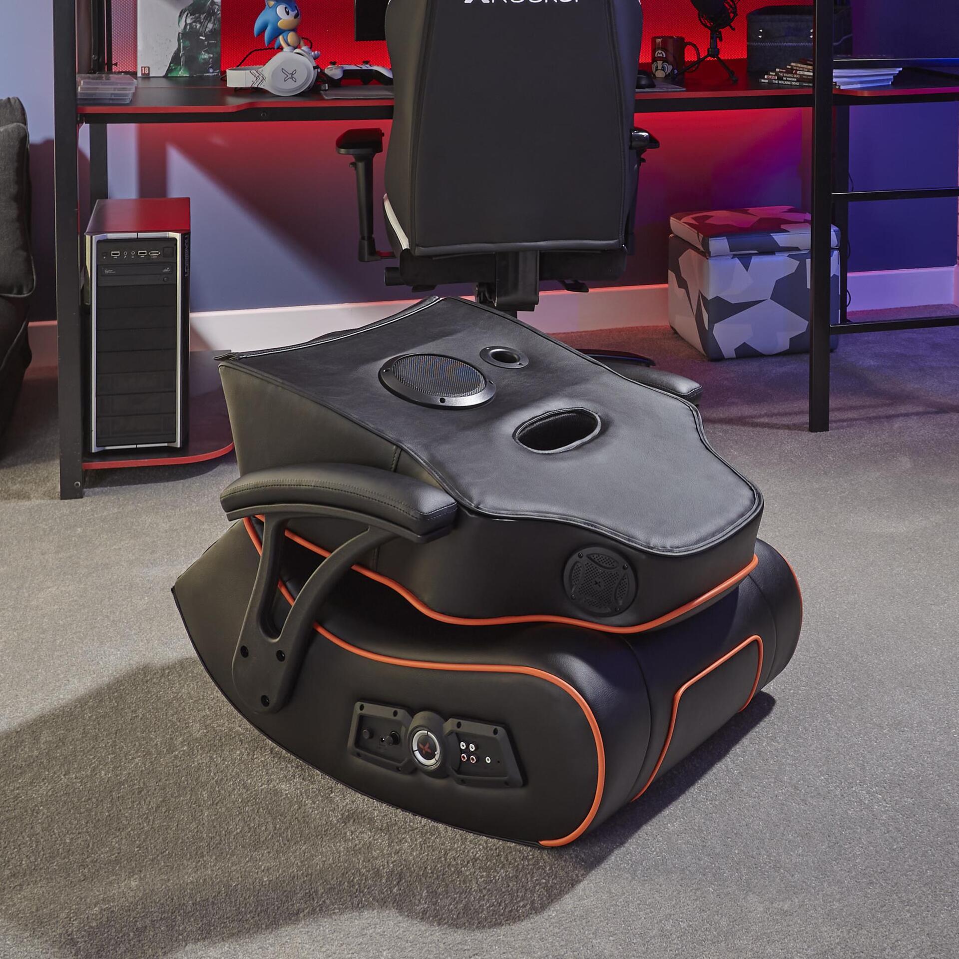 X-Rocker G-Force Konsolen-Gamingstuhl Schwarz, Orange