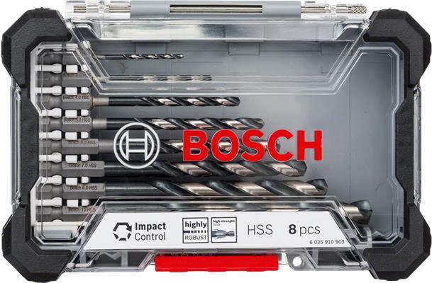 Bosch Impact Control - Bohrersatz - Spiralbohrer - 8 Stücke - H8 - Inbus