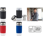 emsa Isolierbecher TEA MUG, 420 ml, blau reinster Genuss für unterwegs, 2-in-1-Siebeinsatz, - 1 Stück (3110600589)